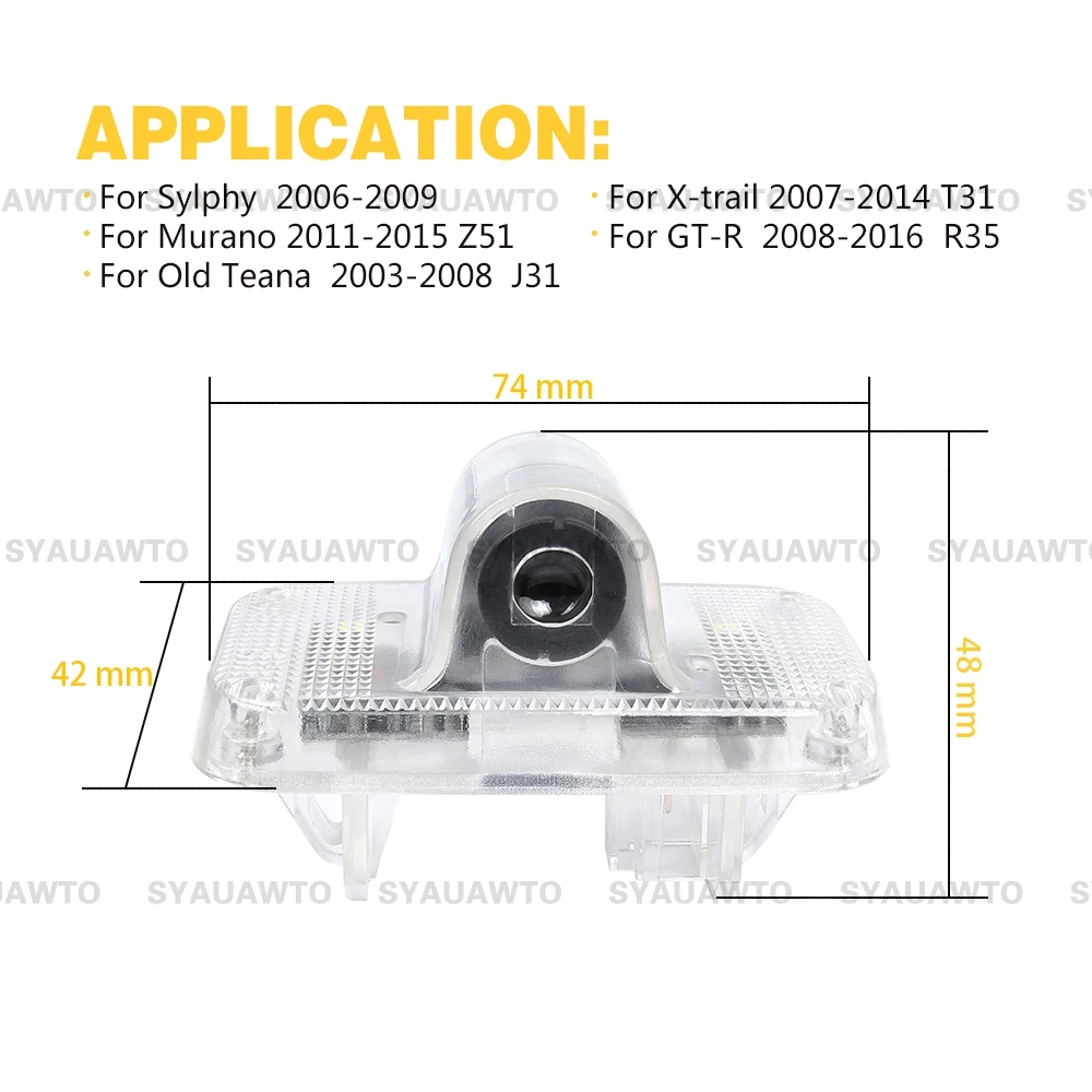 2x LED باب السيارة ترحيب كشاف ضوئي اكسسوارات لنيسان سيلفي X-trail T31 مورانو Z51 GT-R R35 أولد Teana J31 2003-2016