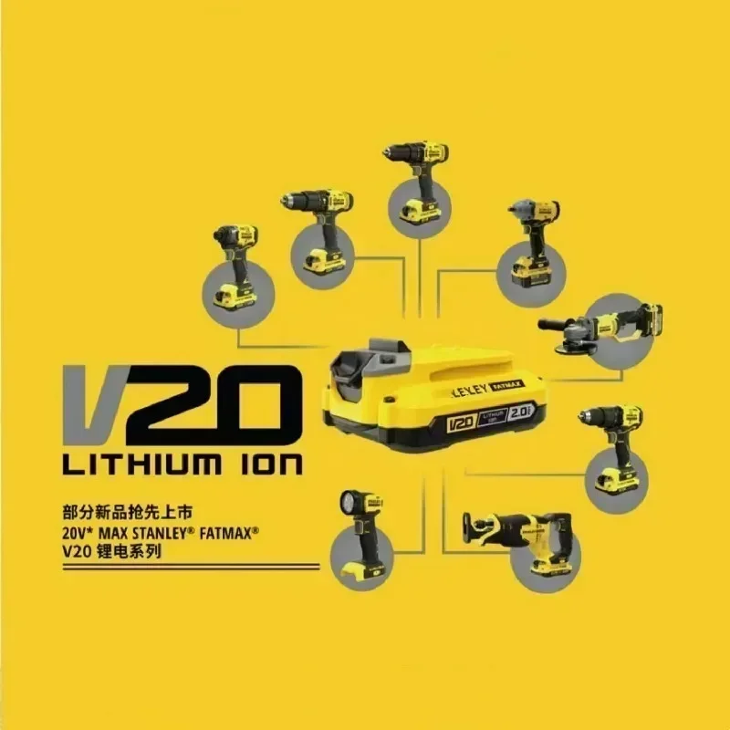 

100%Original 1.5Ah 4Ah for Stanley V20 SB202 SB204 SB206 SCG400 SC200 SBH900 SBG700 SBD710 SBW910 SBW920 20V Power Tool Battery