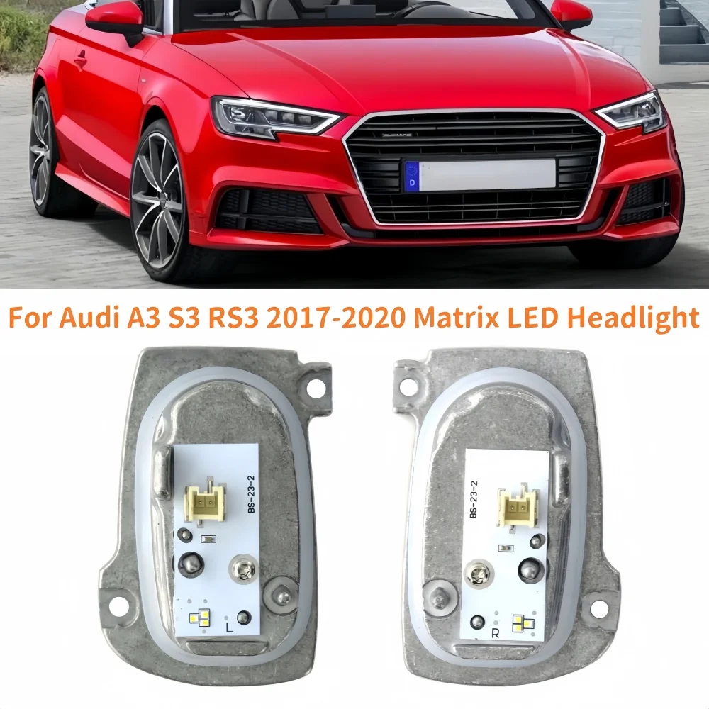 

НОВИНКА для Audi A3 S3 RS3 2017-2020 8V0998473B 8V0998474B матричная светодиодная фара белые светодиодные панели DRL модули дневных ходовых огней