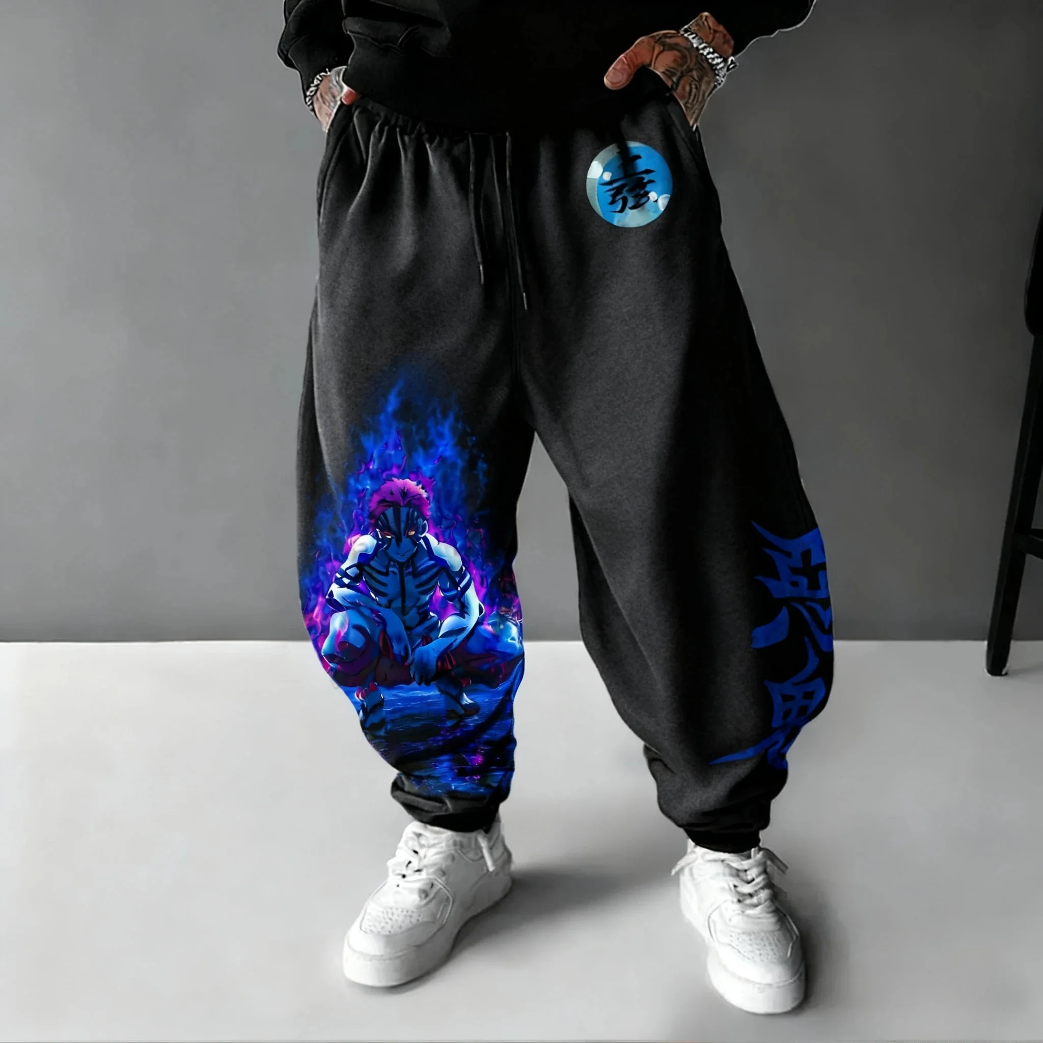 Anime Demon Slayer Character Komatsu Printed Pants 2025 Autumn/Winter New Men's Women's Hip Hop Fashion Loose Cotton Pants