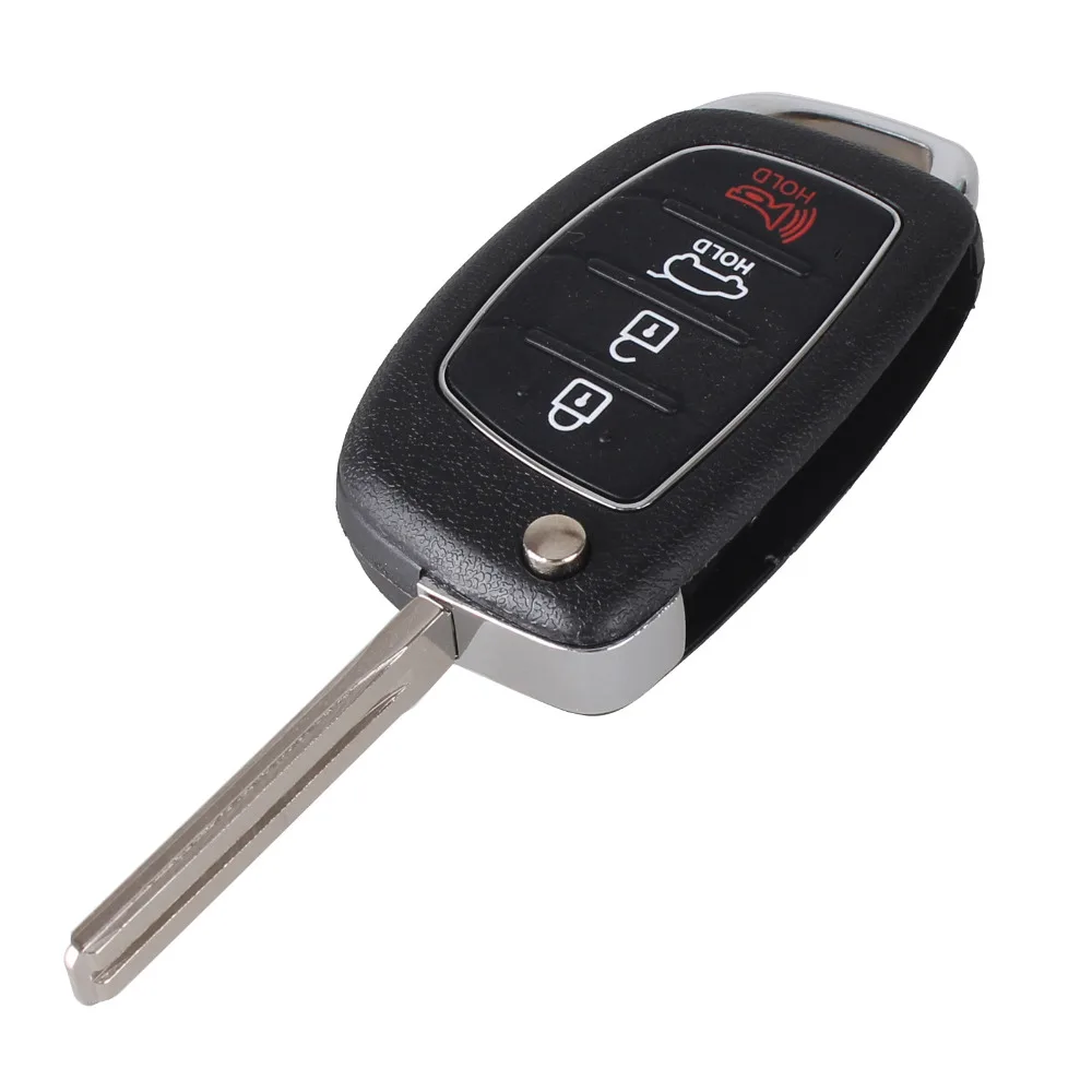 KEYYOU 3/4 Buttons Flip Folding Remote Key Fob Shell Case For Mistra Hyundai HB20 SANTA FE IX35 IX45 Accent I40 Uncut Blade Fob