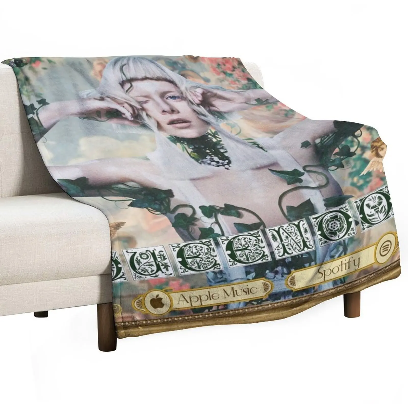 

Aurora Aksnes Album Cover Throw Blanket warm winter Plaid on the sofa bed plaid decorative Blankets