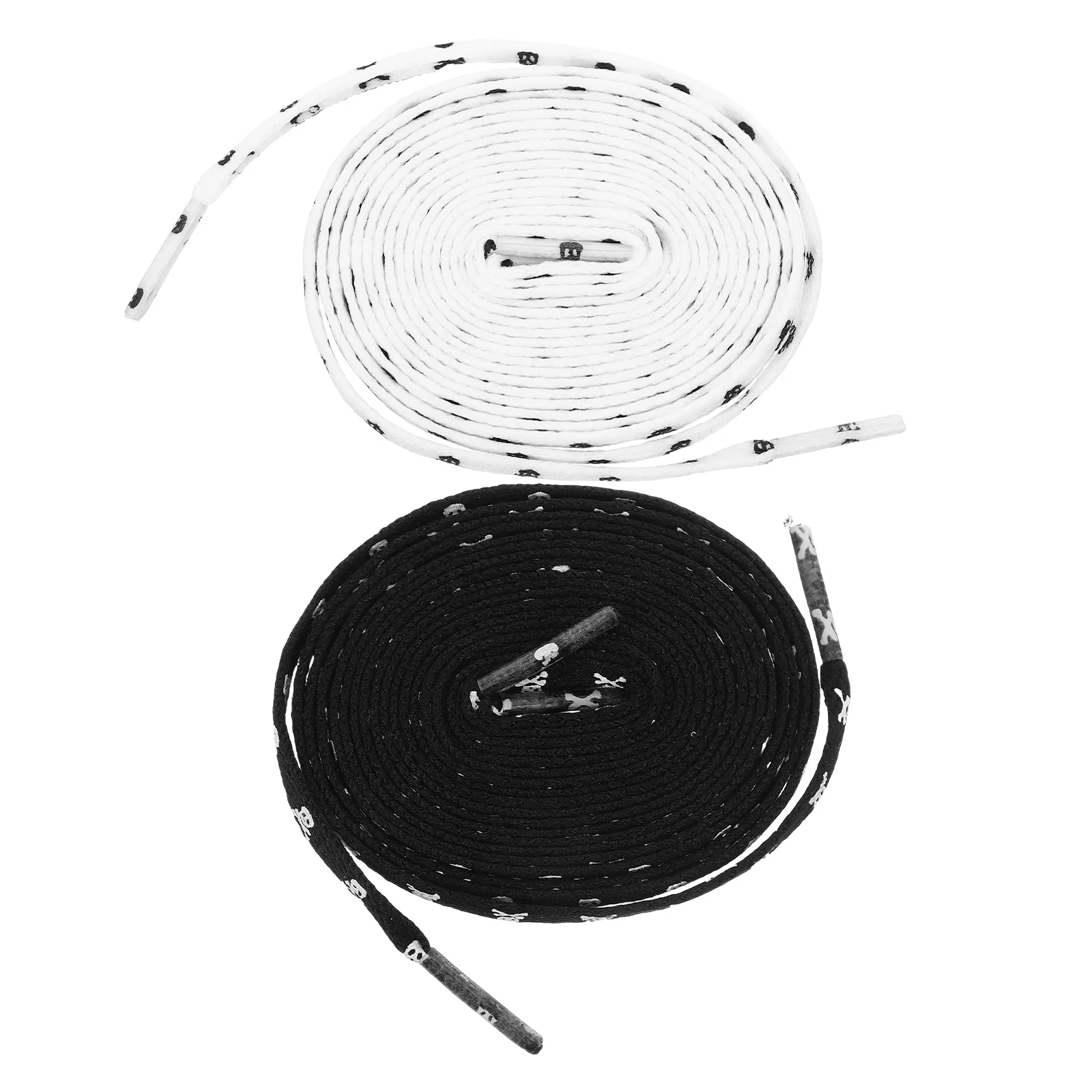 Gothic-Schädel-Schnürsenkel, 2 Paar dicke Seilschnürsenkel für Turnschuhe, Herren und Damen, flache Schnürsenkel, Halloween-Tag der Toten, Dekor