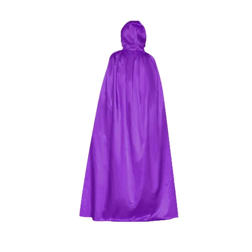 Reusable Solid Color Halloween Cloak with Big Hat Classic Grim Reaper Cloak Hooded Cape Mopping Costume Cosplay Cape Festivals