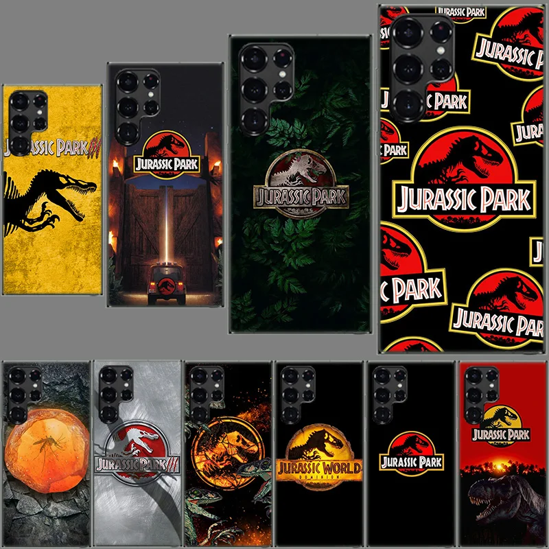 Jurassic World Phone Case For Samsung Galaxy S24 S23 S21 S20 FE S22 S26 Ultra S25 Edge S10 Plus Cover Clear TPU Capa Shell Coque