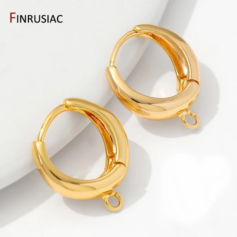 14K vergoldete Ohrringhaken, runde Creolen für Schmuckherstellung, Befestigungselemente für Ohrringe, DIY-Ohrring-Zubehör – Detail 19