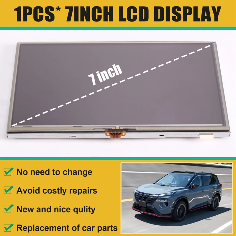 Super Sale Brand New 7Inch LCD Display LQ070Y5DG36 with Touch Screen for Nissan Car GPS Navigation Monitors