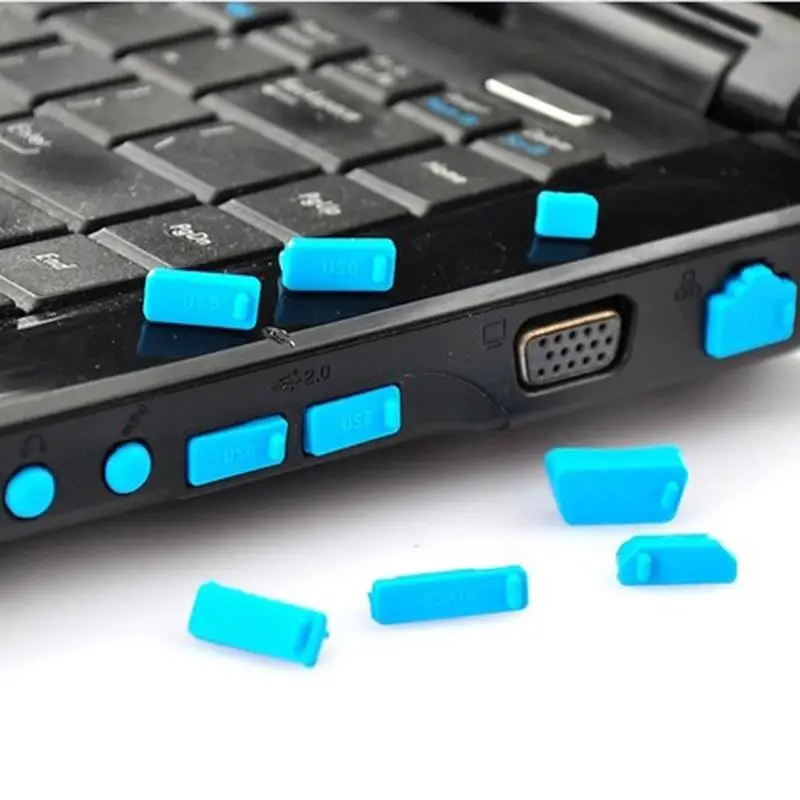 1set/16pcs Silicone Notebook Anti Dust Plug Cover Stopper Type C Laptop Dustproof USB Port HDMI RJ45 Interface waterproof cover