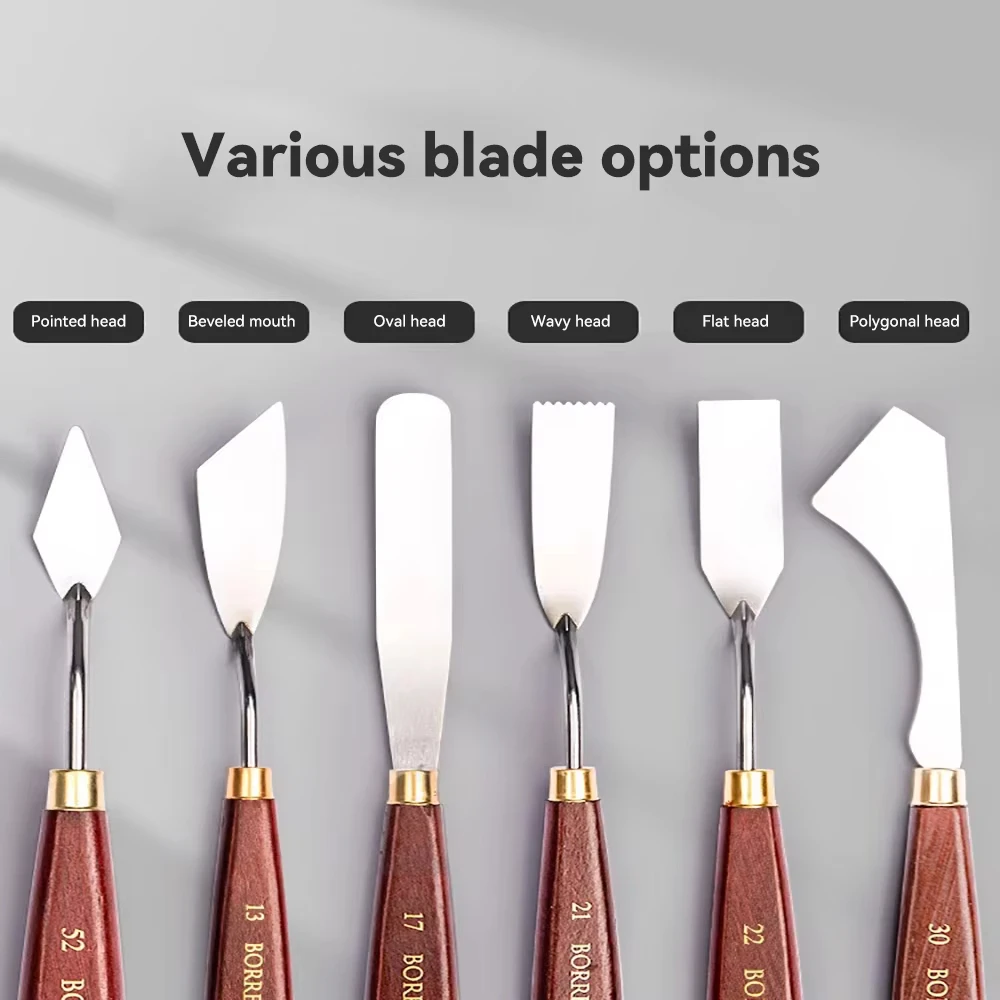 Borrence 1/3/5/7pcs/Set Stainless Steel Oil Painting Knife Artist Spatula Art Tools Stationery Supplies Painting Drawing Kit