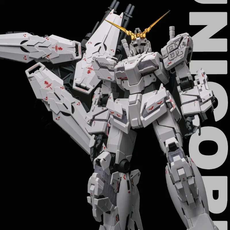 Em estoque shenshou modelo unicórnio mgex 1/100 RX-0 kit de montagem de brinquedo figura de ação anime sem lâmpada grupo robô presentes