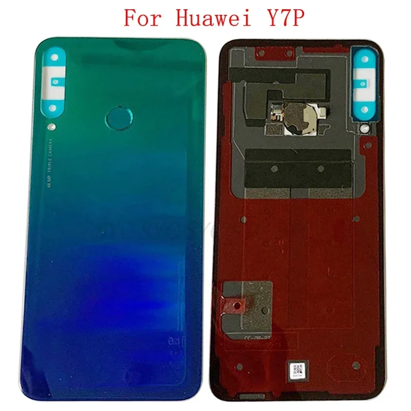 Cubierta trasera de batería para Huawei Y7P, piezas de reparación con logotipo