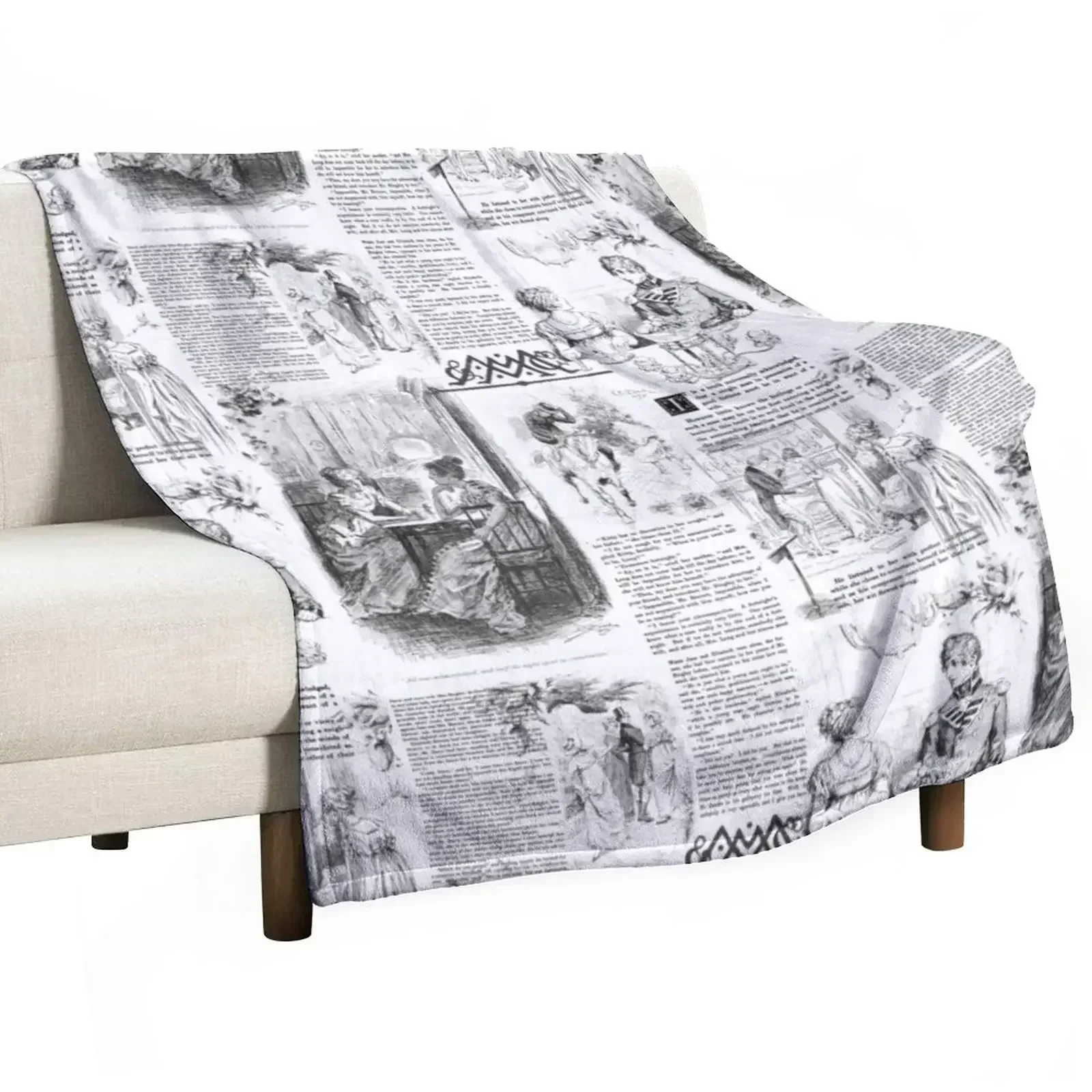 

Pride and Prejudice - Pages Throw Blanket halloween Furrys Cute Plaid Plaid on the sofa Blankets