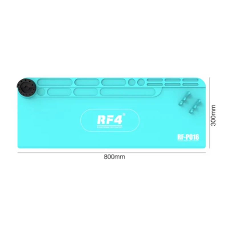 -PO16 Heat Insulation Silicone Pad Desk Mat with Screwdriver Storage Box Mobile Phone Fixed Holder Function