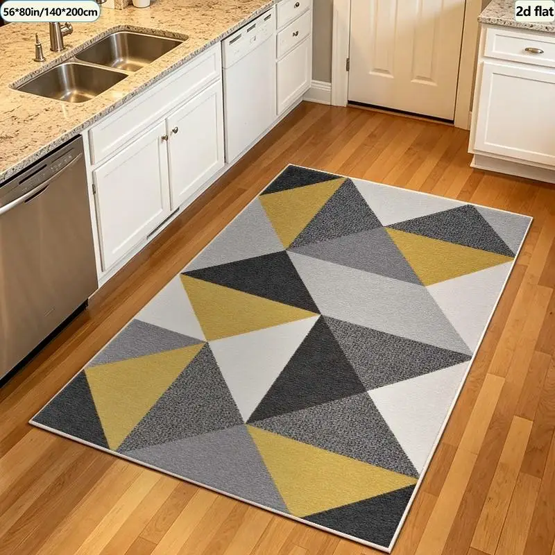 1 Geometric Triangle Rug, Soft Comfortable, All Season, Lightweight Easy to Maintain, for Living Room, Bedroom, Dining Room, Home Decoration, Room Decoration, Suitable for Winter and Autumn