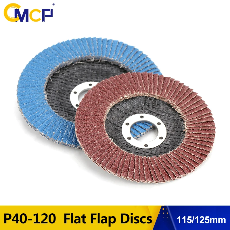 

CMCP Abrasive Disc Flat Flap Discs Grit 40 60 80 120 Sanding Discs Grinding Wheels Angle Grinder Blade for Polishing 115 125mm