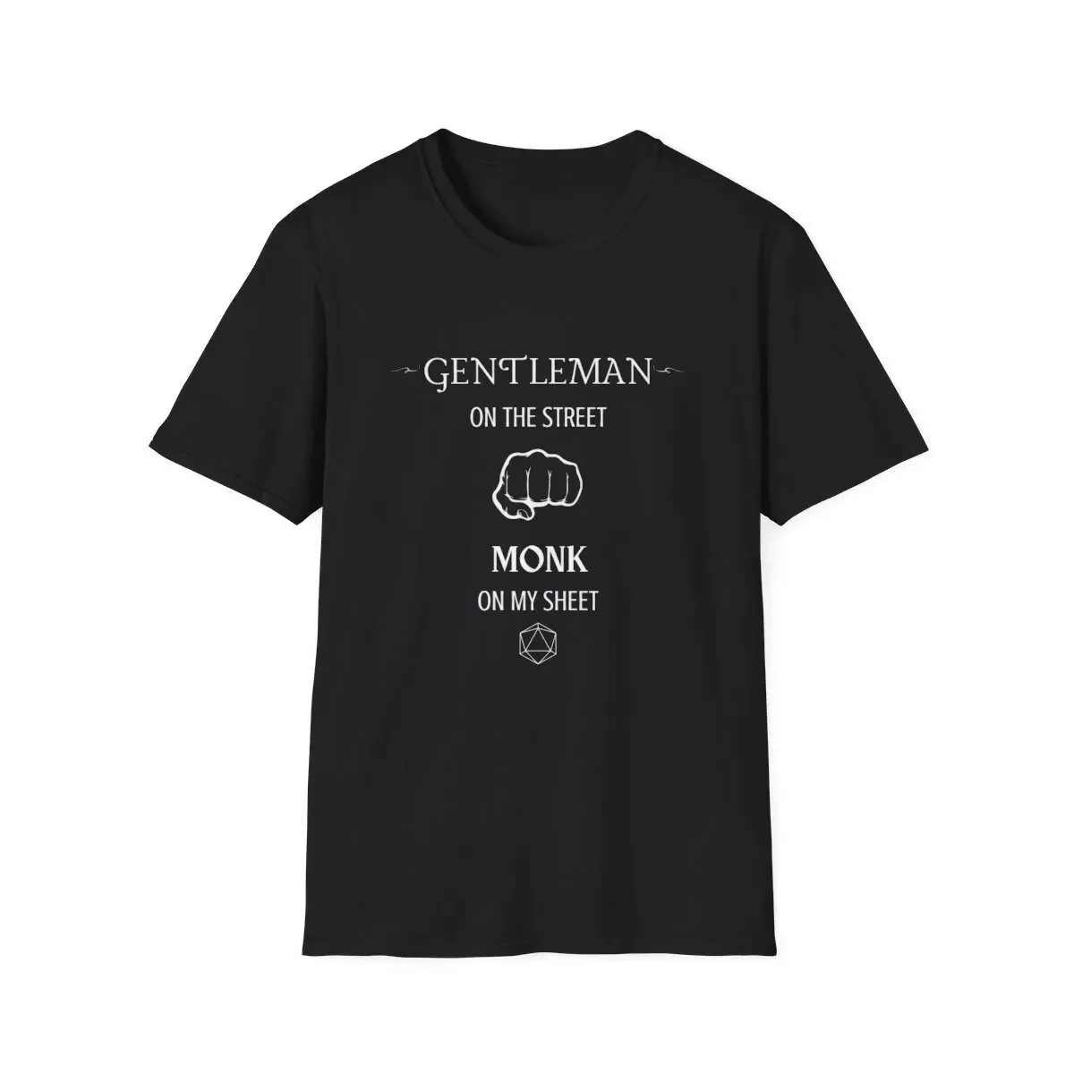 Gentleman On The Street Monk Version Softstyle Funny TTRPG Gaming T Shirt DandD