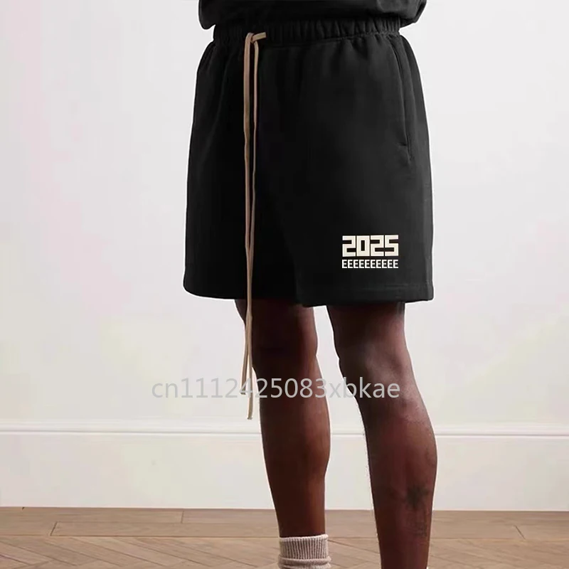 

FW25 Double Line Men's Casual Shorts Classic Design Men's Rubber Letter Logo Sports Shorts Luxury Couple Loose Cotton Streetwear