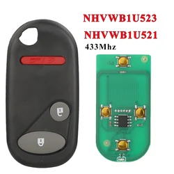jingyuqin 2+1Buttons Keyless Entry Remote key For Honda NHVWB1U521 433Mhz For Civic 2001 -2005 NHVWB1U523 key