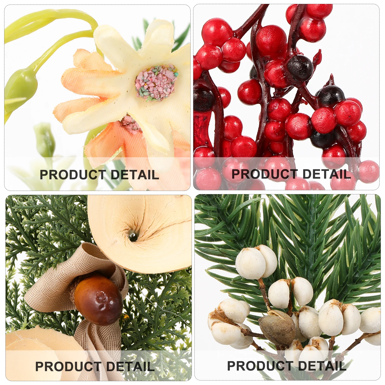 

5 Pcs Christmas Tree Ornaments Showcase Decor Table Lights Exquisite Model Cashmere Cloth Party Supplies