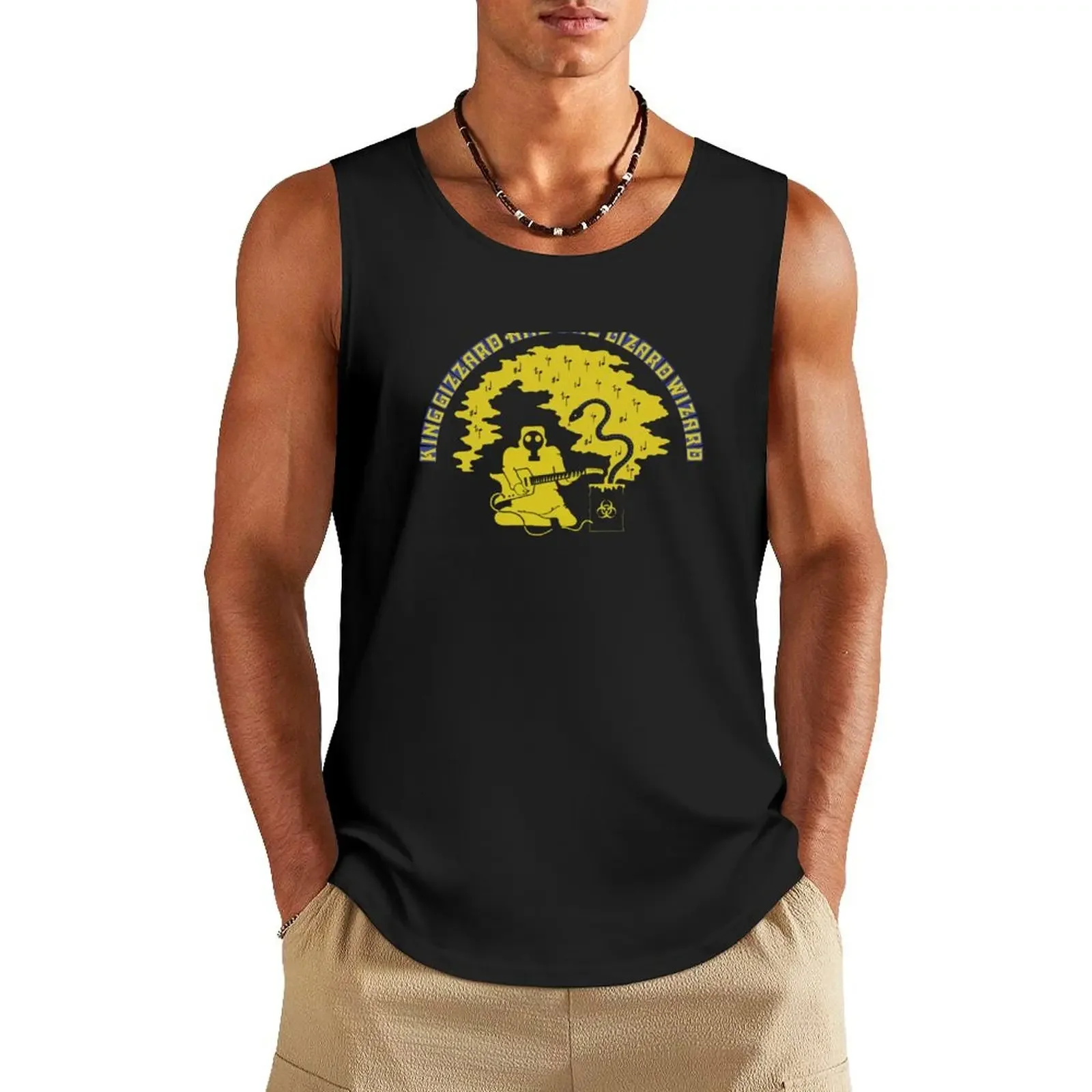 

King Gizzard And the Lizard Wizard - Flying Microtonal Banana Tank Top sports suits gym t-shirts man Bodybuilding shirt tops