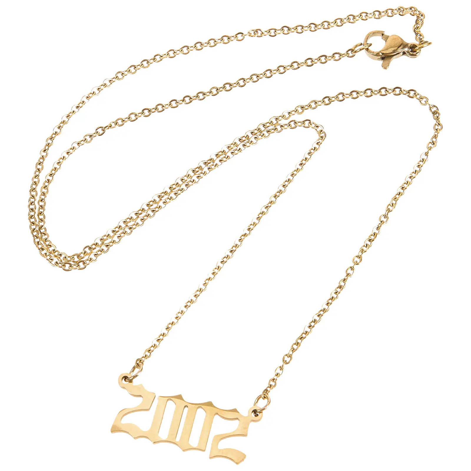 1 Piece Clavicle Chain Necklace for Women Modern Digital Pendant Stylish Neck Jewelry Gift Delicate Figure Necklace