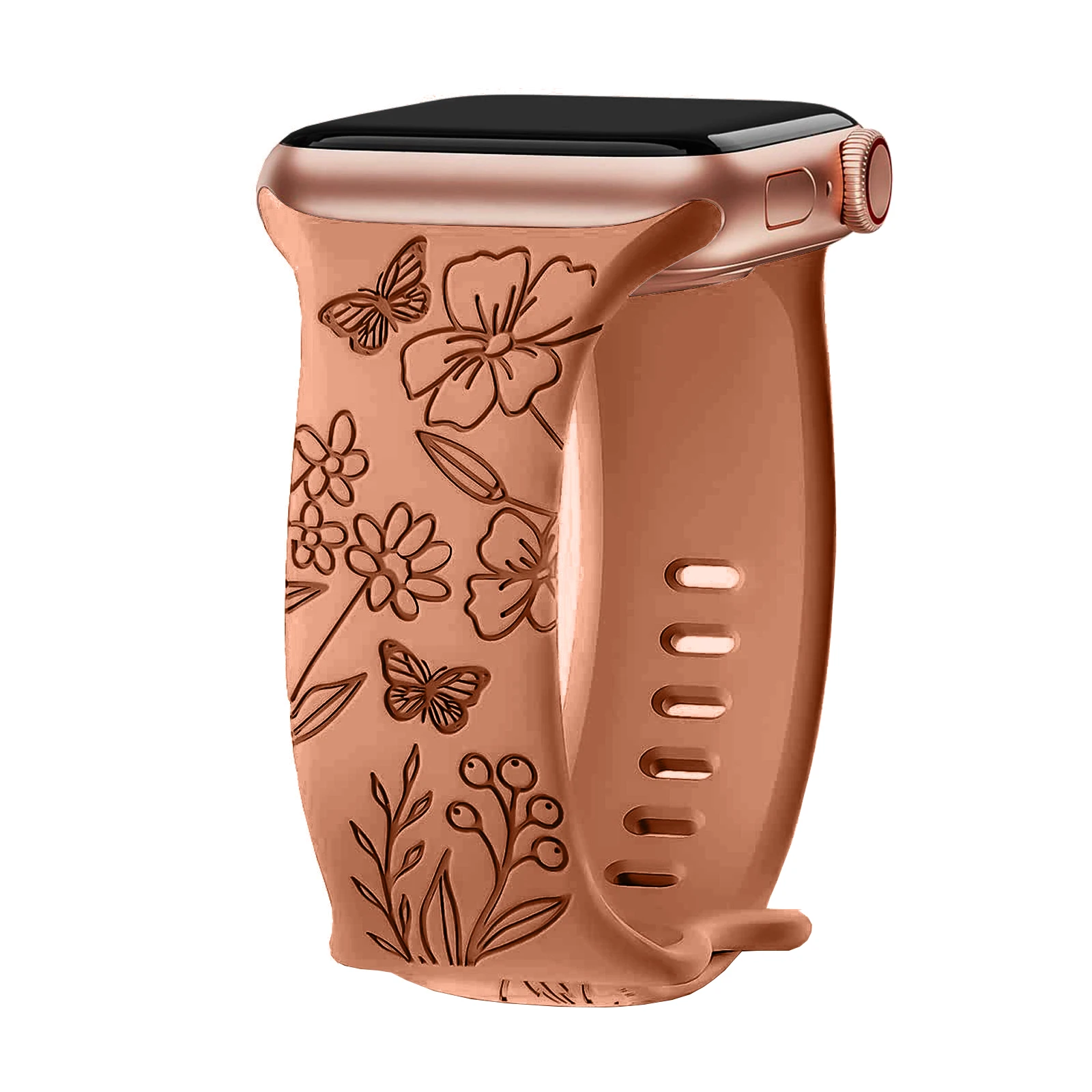 Gravierte Armbänder für Apple Watch Band 10 46 mm 42 mm 40 mm 44 mm 45 mm Blumenarmband Correa iwatch Serie 11 9 8 7 6 Ultra 2 3 49 mm – Detail 20