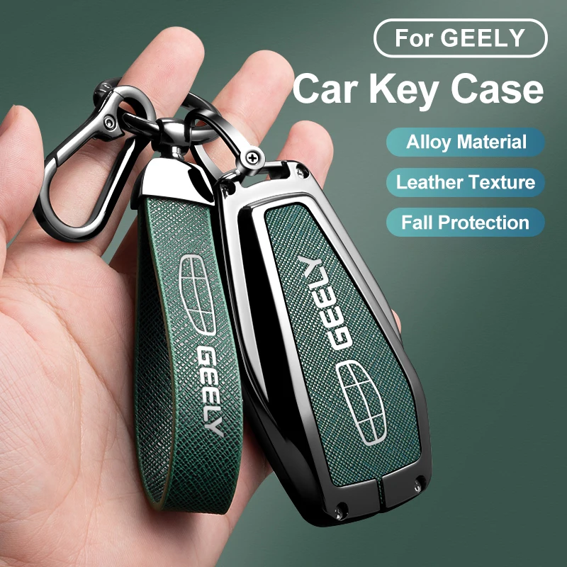 Car Key Fob Case for Geely Emgrand X7 EX7 Okavango Coolray Atlas Monjaro Tugella Emgrand GT S Proton X50 X70 X6 GC Keychain Case