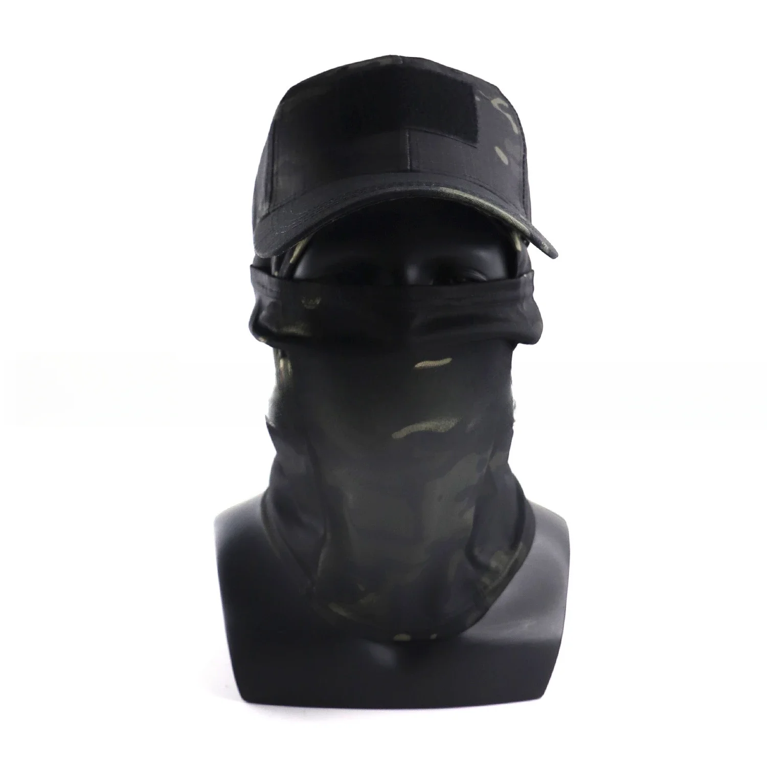 Outdoor Camouflage Baseball Cap, Military Fan Tactical Sunscreen Mask Set, Fishing Cap