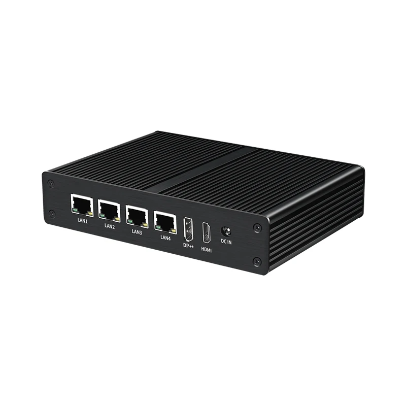 XCY-Mini PC industriel sans ventilateur, processeur Intel N100, Ethernet 4x2.5G, 2x COM, RS485, RS232, routeur pare-feu, Windows 10/11, Ubunary