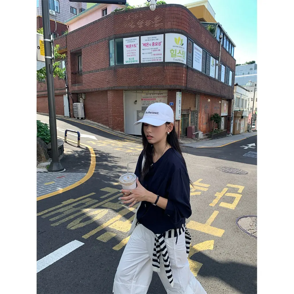 

Huang Zheng Autumn Women's Thin Long Sleeve Round Neck Single Button Cardigan Jacket Korean Style Spring Summer Outerwear