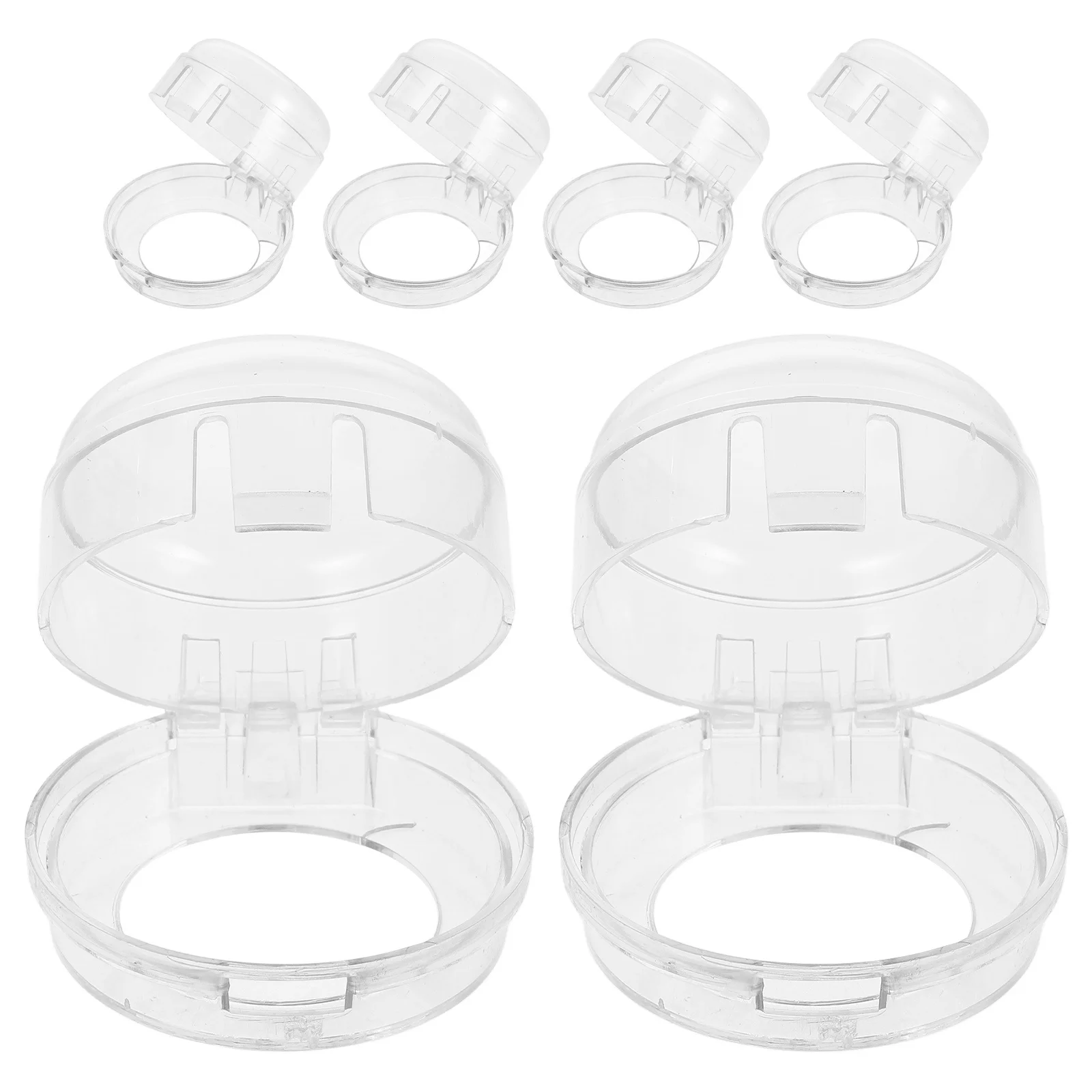 6Pcs Gas Stove Knob Covers Switch Protector Transparent Child Safety Kitchen Stove Guard Oil Proof Dirt Resistant