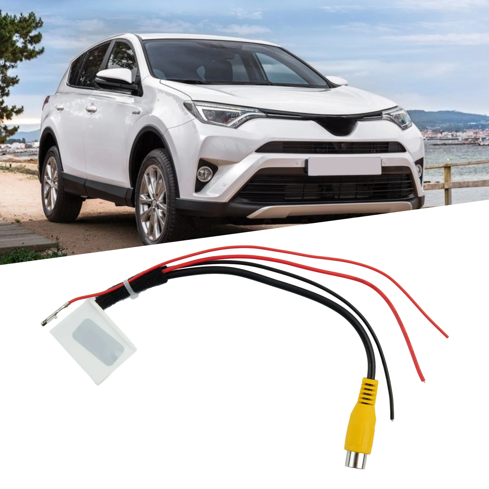 Ensure a Clear and Precise Reversing Image with this Rearview Backup Camera Video Harness Adapter Cable for Toyota