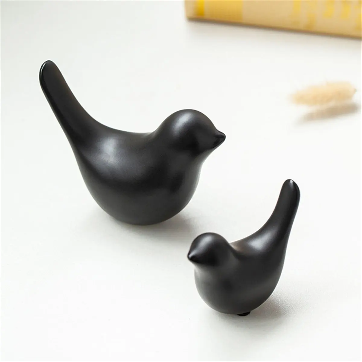 AA77 NEW Small Animal Statues Home Decor Modern Black Decorative Ornaments for Living Room, Bedroom, Desktop, Cabinets