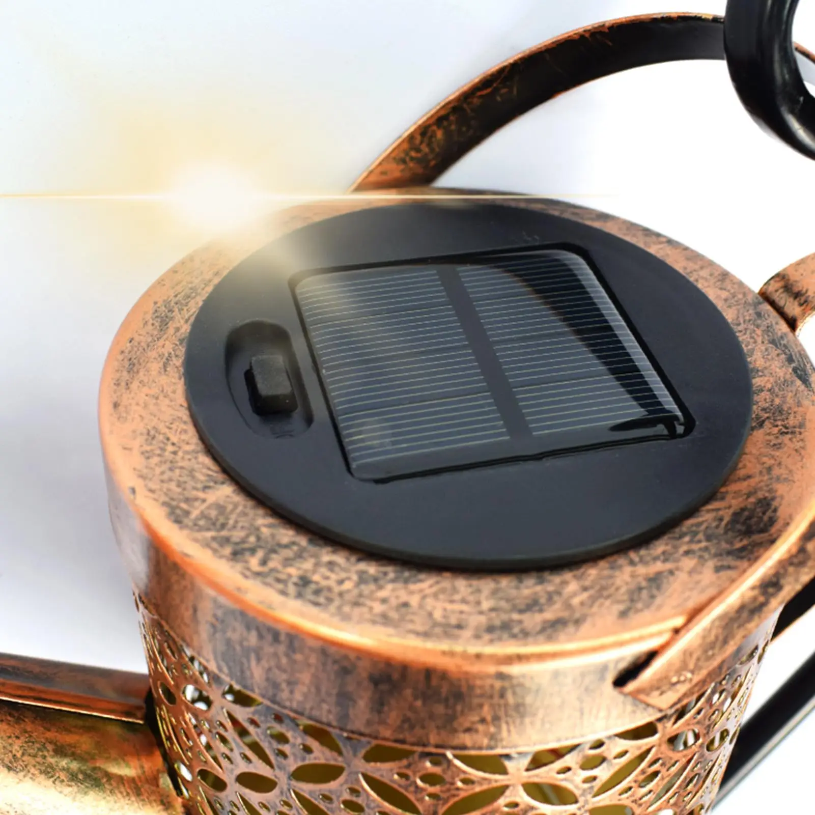 Water Can Solar Lights Garden Decorative Waterproof Waterfall Solar Watering Can Lantern Metal Kettle Outdoor Solar Garden Light