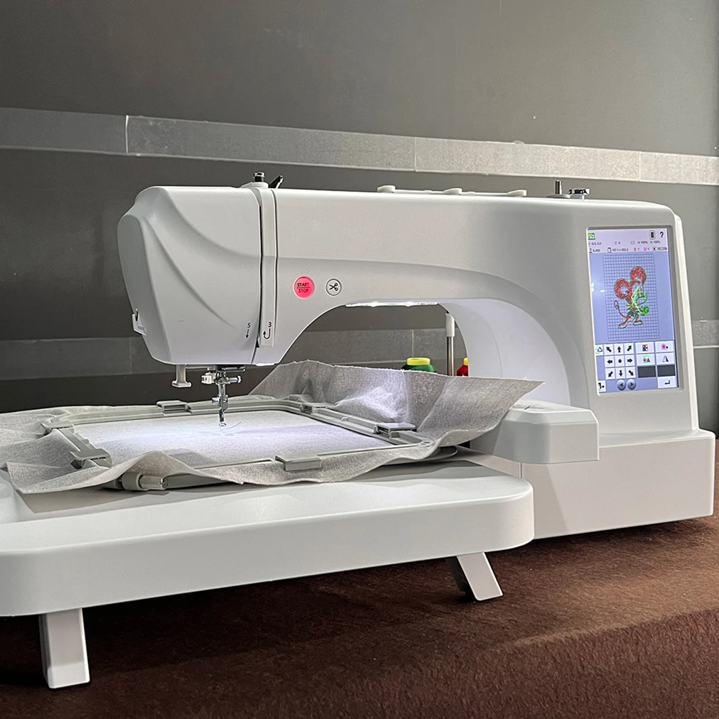 

Portable Computerized Home Use Embroidery Machine New 7 Inch LED Screen 312 Built-in Patterns 1 Needle Motor Retail