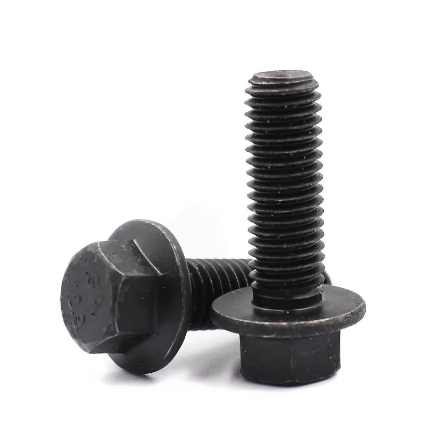 10 pz M101.5 x 25mm Bulloni Esagonali Flangiati Viti Esagonali Flangiate Mezza Filettatura Grado 10.9 Lega di Acciaio Finitura All'ossido Nero