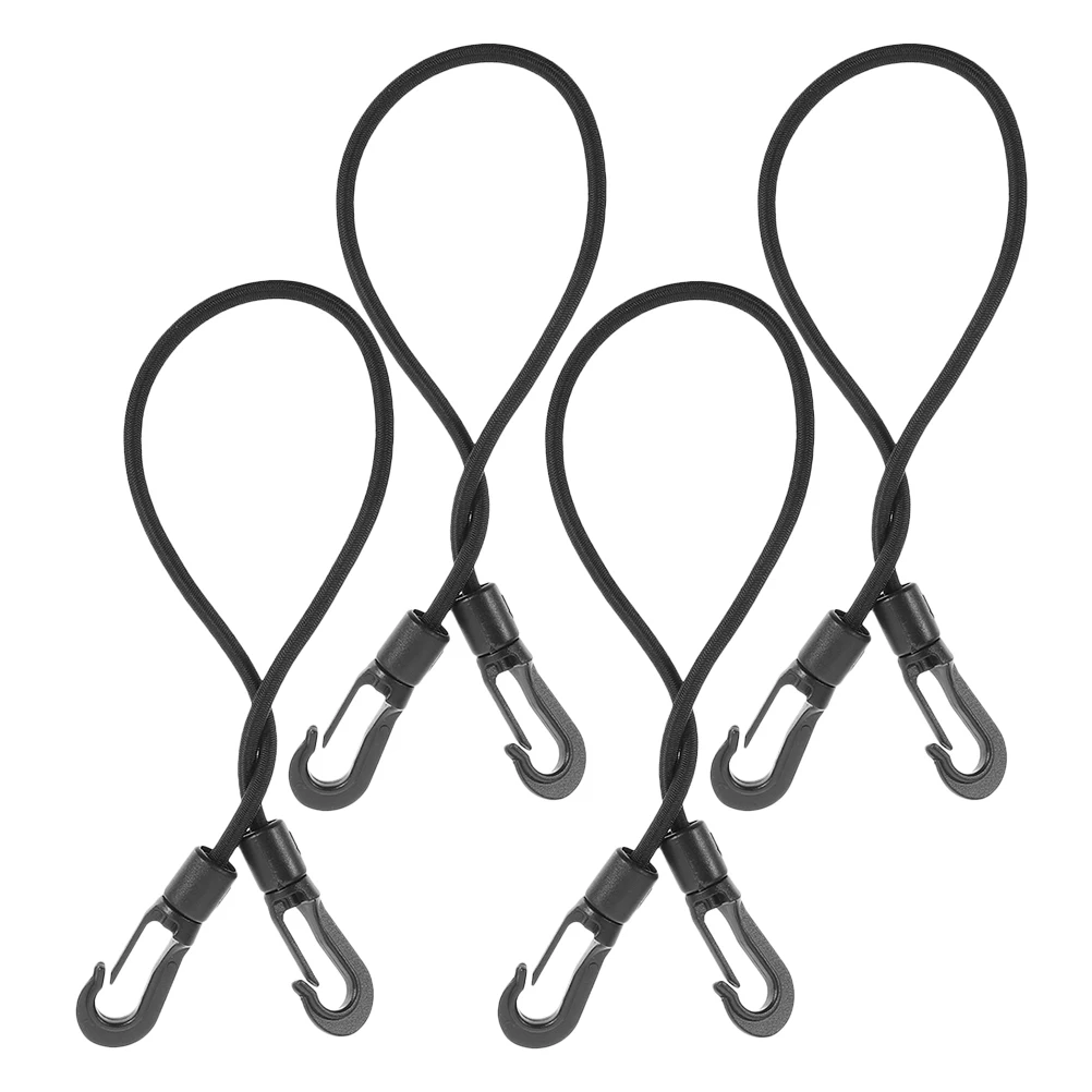 

4 Pcs 4mm Rubber Bungee Cord High Elasticity Dual Hooks Tie Down Straps Outdoor Use Kayak Luggage Fixing Rope Stretchable