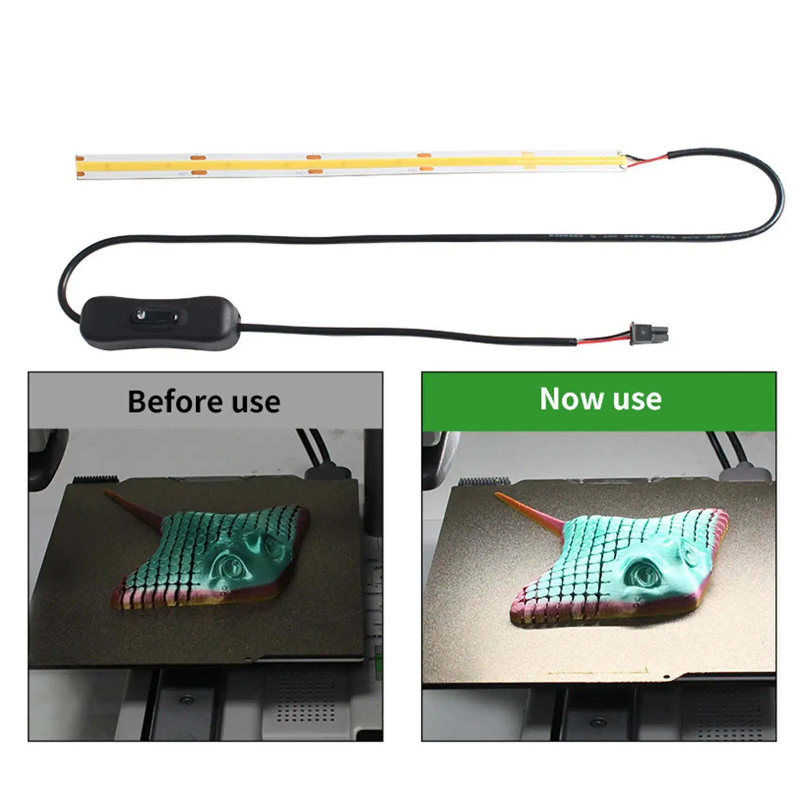 

Светодиодная лента 24В для 3D-принтера, простая установка, запасная часть, сменный компонент, лампа-лента для 3D-принтера, для лаборатории