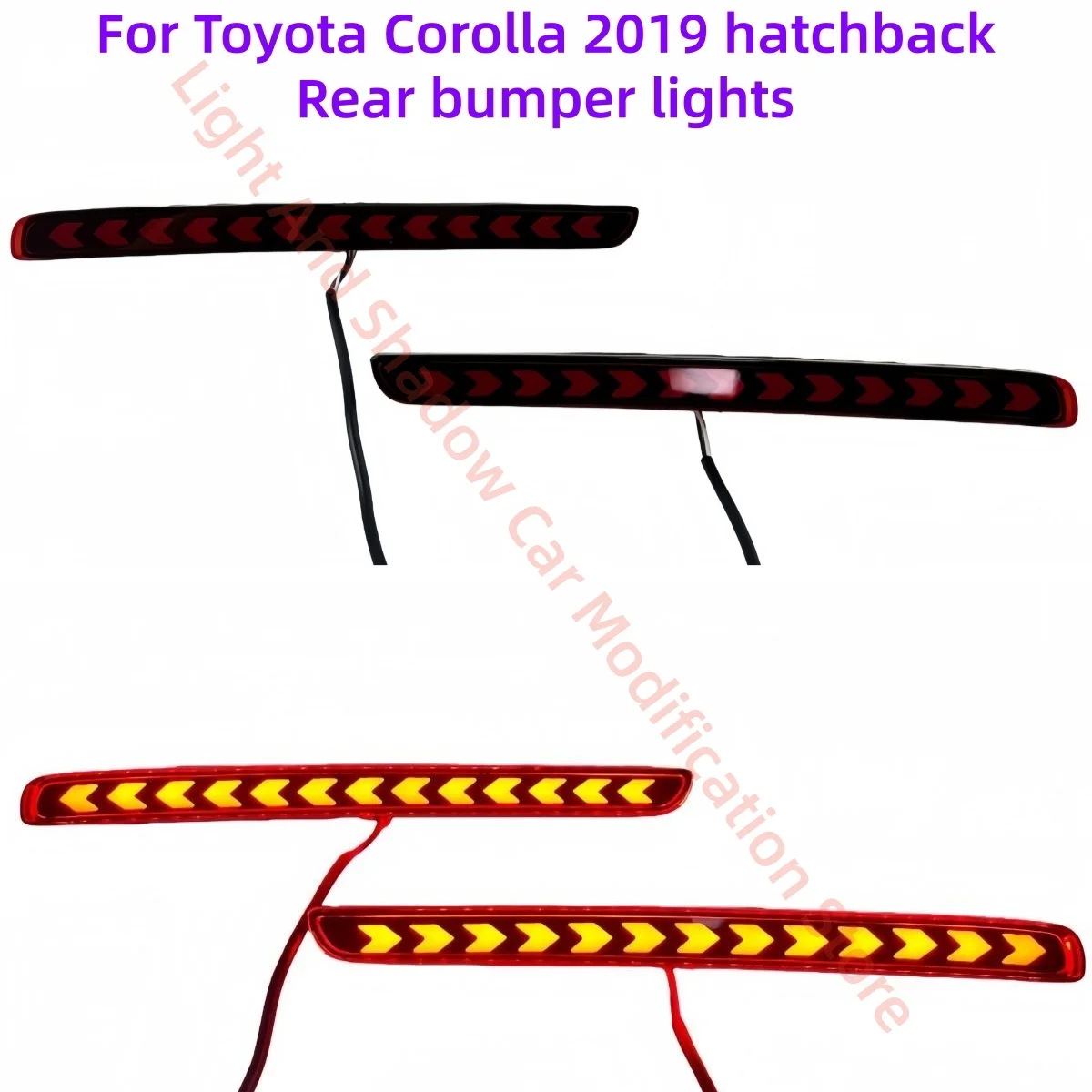 For Toyota Corolla 2019 hatchback Rear bumper light Modification LED Brake light Turn signal warning light Tail light Auto parts