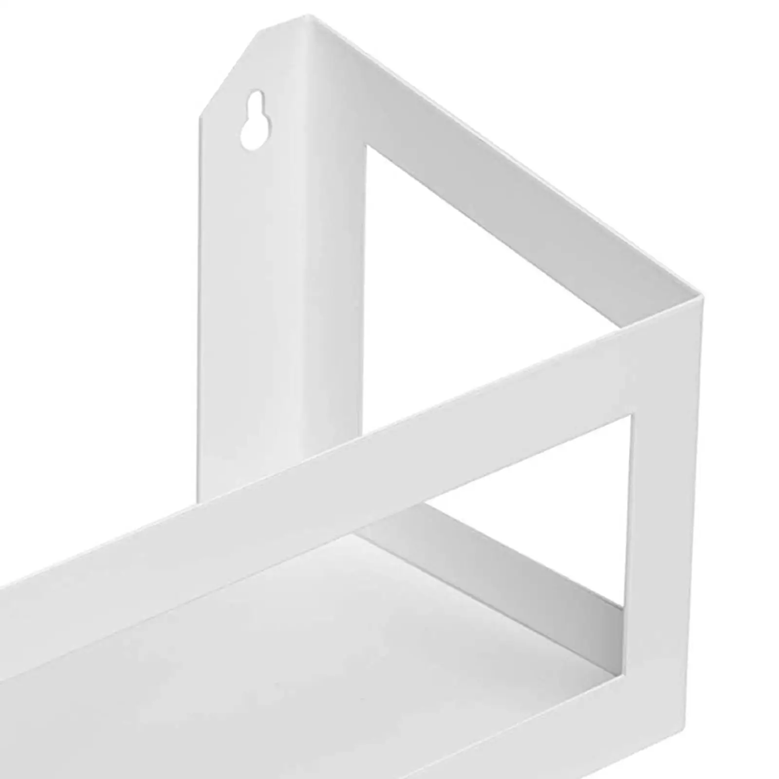 Records Storage Rack Wall Mount White Metal Vinyl Holder Display Shelf for Music Cds and Books Easy Access view 4