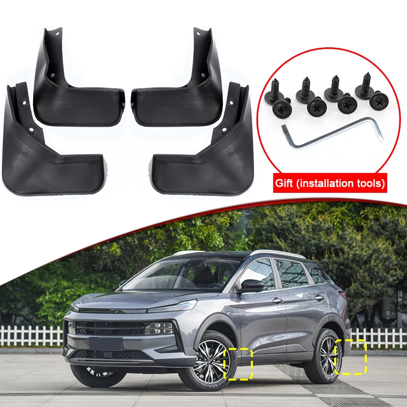 

Car Styling For JAC JS6 SEI6 PRO 2021-2023 2024 ABS Car Mud Flaps Splash Guard Mudguards MudFlaps Front Rear Fender Accessories