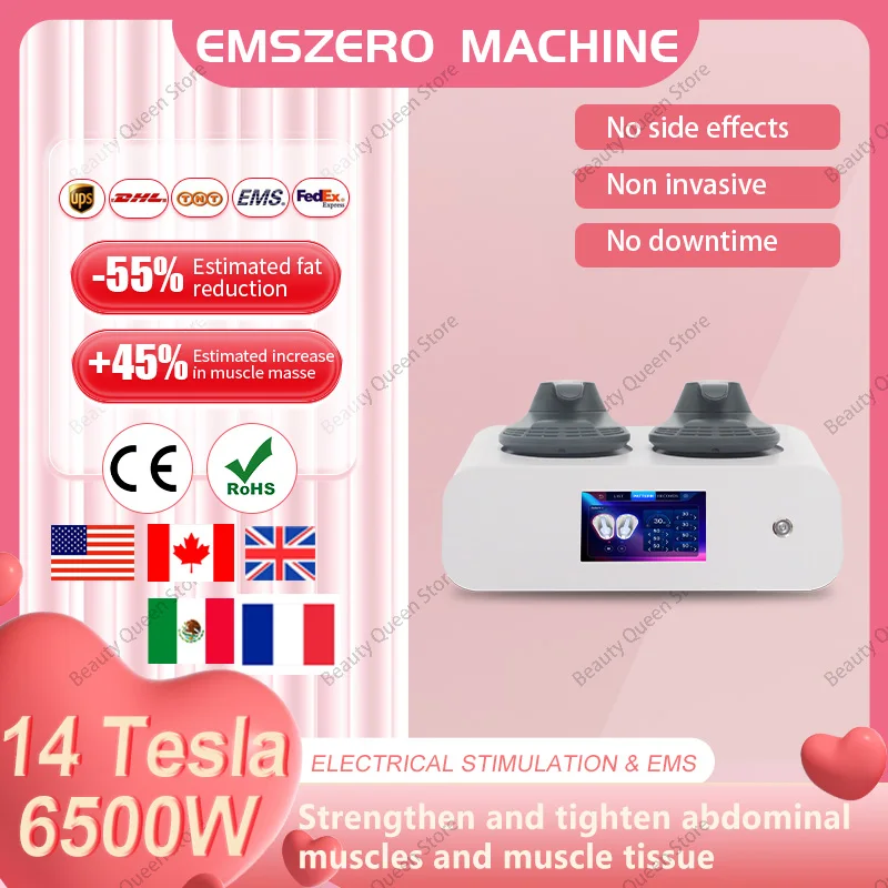 

EMSzero Machine 6500w 15Tesla Muscle Body Sculpting Hiemt 4 Handles RF And EMS Pelvic Stimulation Pad Optional