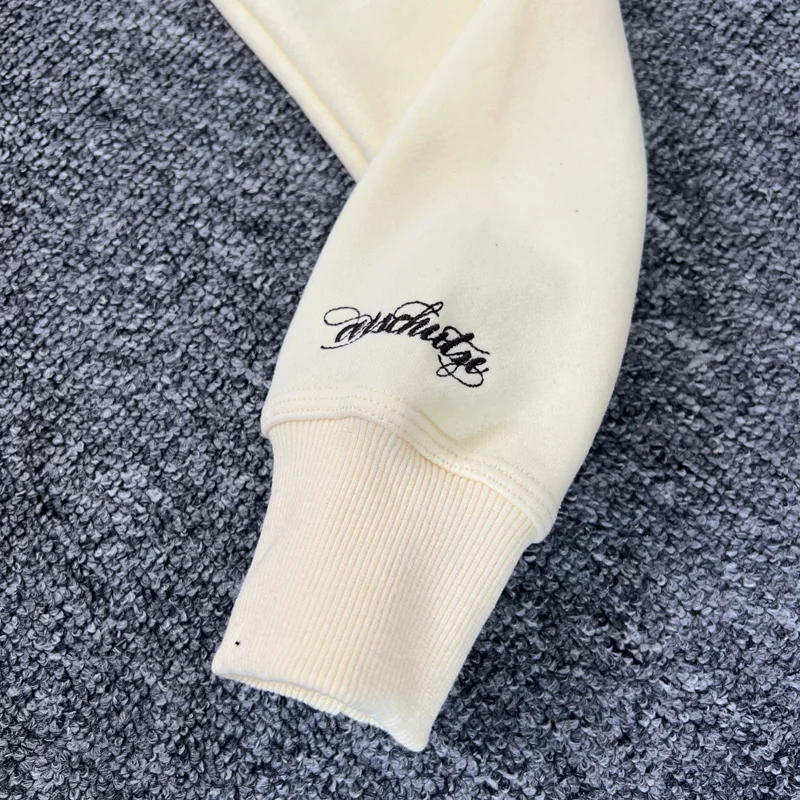 Derschutze حديقة عدن التطريز الأزهار الصوف قلنسوة بسحاب الرجال النساء 1:1 جودة عالية عادية فضفاض مقنعين البلوفرات الشتاء #6