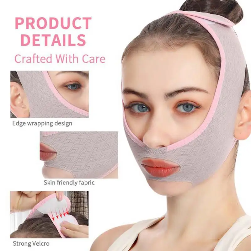 Bandage amincissant pour le ruisseau et les joues, masque de levage de ligne en V, bande anti-déformable, sangle qualifiée ale