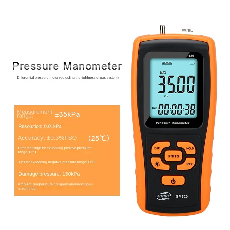 

Gm520 Gas Differential Pressure Gauge Gm510 Pressure Meter Liquefied Pipeline Gm511 Differential Gage