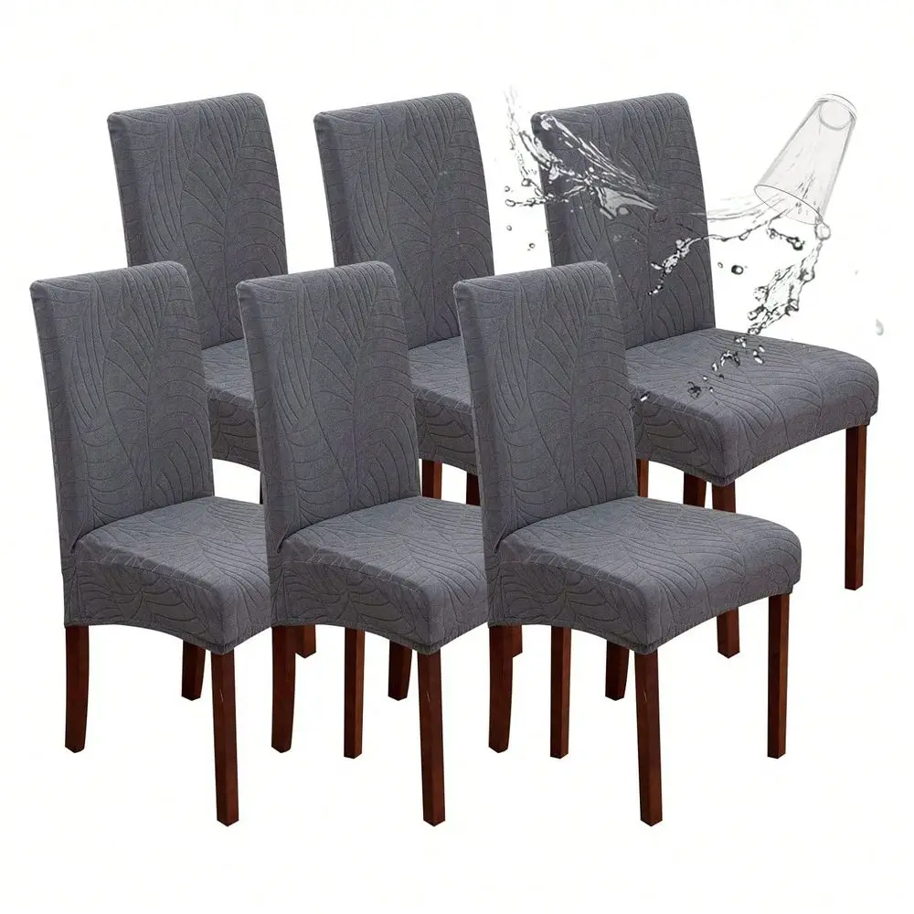 

4-6 шт. водонепроницаемых чехлов для стульев для столовой, 100% водонепроницаемые моющиеся чехлы для стульев, эластичные чехлы для стульев для кухни