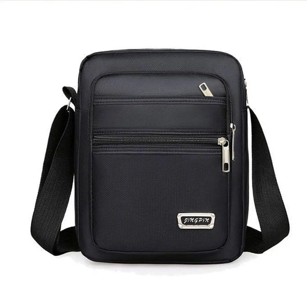 Men\'s Shoulder Bag Waterproof Nylon Oxford Cloth Bag Single Shoulder Crossbody Bag Multi-layer Pocket Business Travel Bag