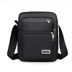 Men's Shoulder Bag Waterproof Nylon Oxford Cloth Bag Single Shoulder Crossbody Bag Multi-layer Pocket Business Travel Bag