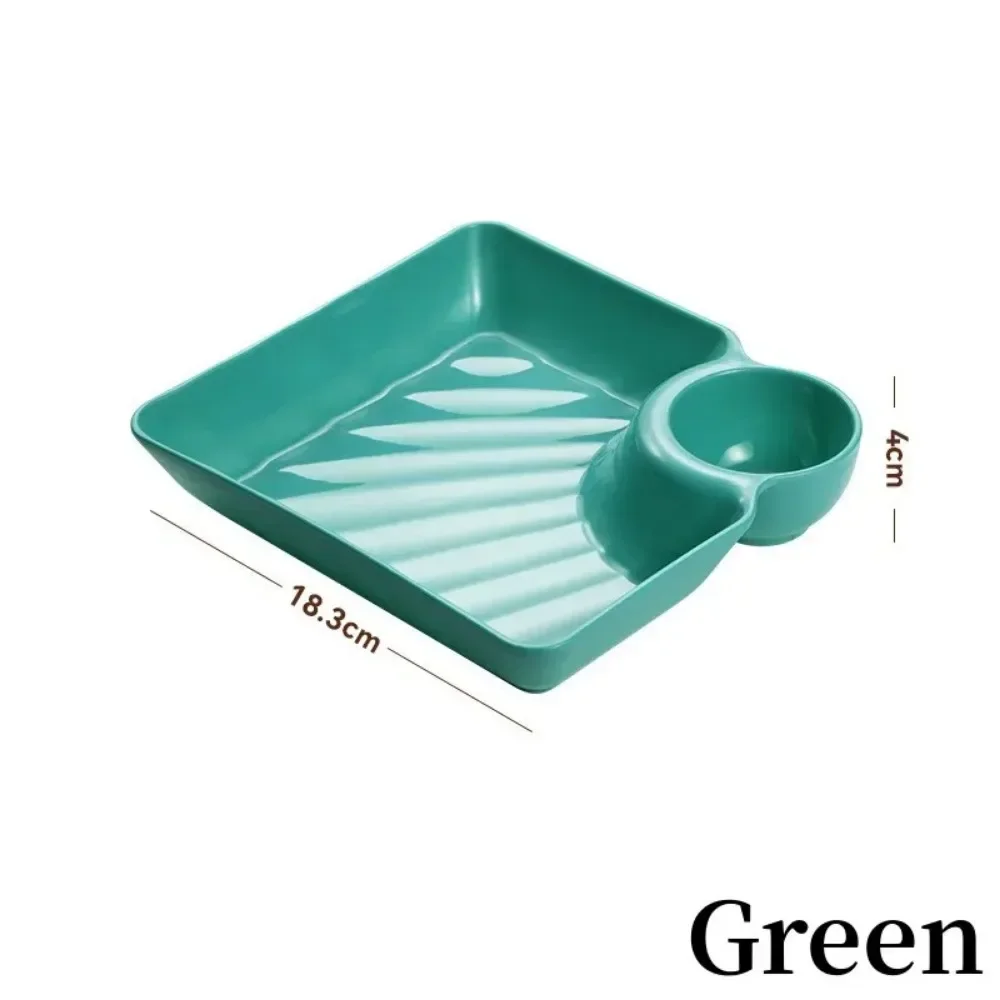 New Square Dumpling Plate with Vinegar Space Snack Platter Creative Separated Divided Tray Tableware Christmas Tableware