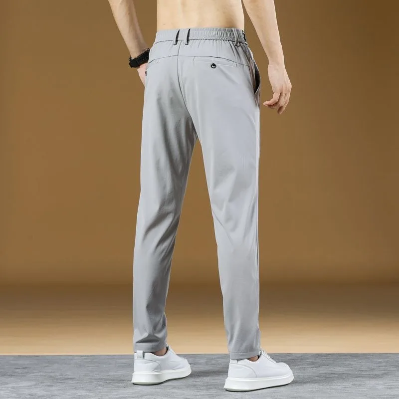 New Summer High-end Straight-leg Pants Business Trousers Men's Pants Slim Fit Stretch Versatile Trousers
